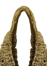Vannifique Crystal-Studded Woven Handbag