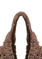 Vannifique Crystal-Studded Woven Handbag