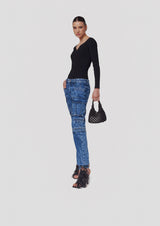Vannifique Crystal-Studded Woven Handbag