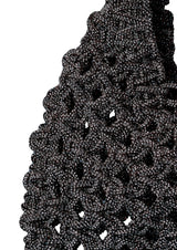 Vannifique Crystal-Studded Woven Handbag