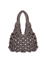 Vannifique Mini Crystal-Studded Woven Handbag