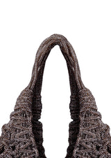 Vannifique Mini Crystal-Studded Woven Handbag