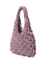 Vannifique Mini Crystal-Studded Woven Handbag