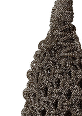 Vannifique Mini Crystal-Studded Woven Handbag