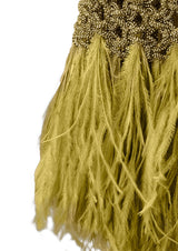 Vannifique Mini Plumed Crystal-Studded Woven Handbag