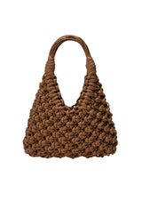 Vannifique Plain Woven Leather Handbag