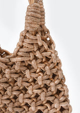 Vannifique Rock Crystal-Studded Woven Handbag