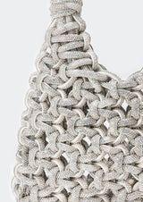 Vannifique Rock Crystal-Studded Woven Handbag