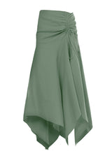 Vela Asymmetric Flared Maxi Skirt