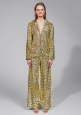 Wide-Leg Sequinned Trousers