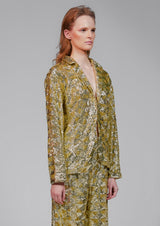 Wide-Leg Sequinned Trousers