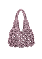 Vannifique Mini Crystal-Studded Woven Handbag