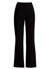 Mila Structured Flared Crepe Trousers