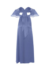 Amar Silk Ruffled Sleeve Maxi Dress
