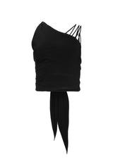 Asymmetrical Silk Crop Top