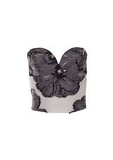 Bouganville Two-Piece One-Shoulder Jacquard Top