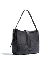 Cocó Leather Mock-Lizard Tote Bag