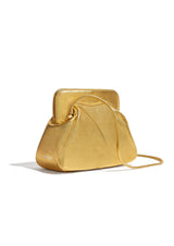 Constanza Metallic Leather Clutch Bag