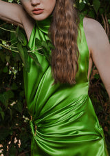 Eden Backless Silk Maxi Dress