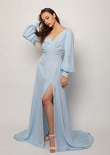 Fairy Sky Chiffon Silk Maxi Dress