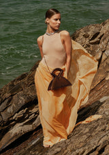 Farha Snake-Print Leather Handbag