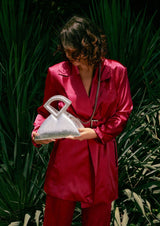 Farha Snake-Print Leather Handbag