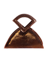 Farha Snake-Print Leather Handbag