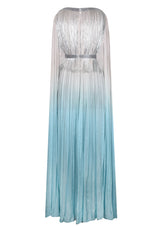 Fringed Chiffon Floor-Length Kaftan