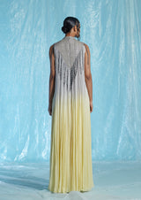 Fringed Chiffon Maxi Dress