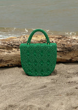 Gaira Handmade Macramé Suede Micro Bag