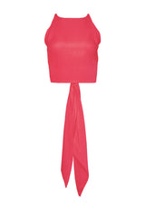 Gardenia Open-Back Linen Crop Top