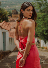 Gardenia Open-Back Linen Crop Top