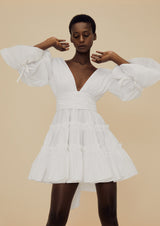 Hortensia Ruffled Open-Back Mini Dress