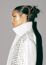 Karri Studded Diamond Leather Jacket