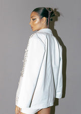 Karri Studded Diamond Leather Jacket