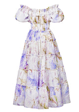 Lavendar Off-Shoulder Maxi Dress