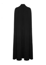 Long Single-Breasted Cotton-Mix Cape