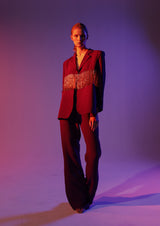 Mila Structured Flared Trousers