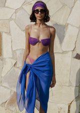 Misty Ruched Crepe Mini Pareo Skirt