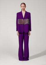 Myscelia Oversized Pearl Fringed Blazer