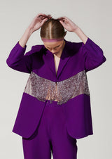 Myscelia Oversized Pearl Fringed Blazer
