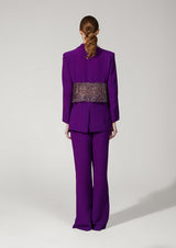 Myscelia Oversized Pearl Fringed Blazer