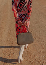 Olympia Top-Handle Suede Bag