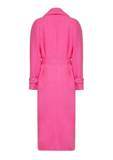 Oversized Belted Cupro Trench Coat