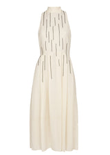 Sarah High-Neck Crystal Embellishments Dress