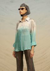 Sheer Fringed Silk Chiffon Shirt