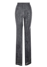 Sheer Lurex Tulle Bootcut Trousers