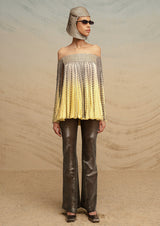 Sheer Lurex Tulle Bootcut Trousers