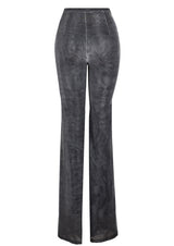 Sheer Lurex Tulle Bootcut Trousers