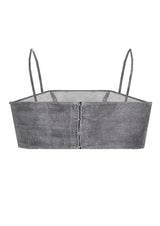 SheerLurexTulleBustierCropTop